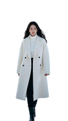 Camel color long wool overcoat