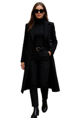 Camel color long wool overcoat